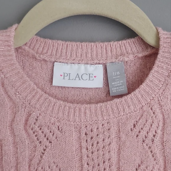 Place size 7/8 girls pink sweater - Picture 5 of 5